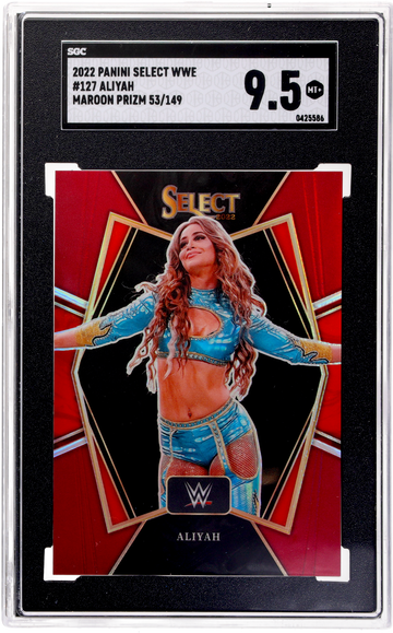 2022 Panini Select WWE Maroon Prizm Aliyah #127 Premier Level /149 SGC 9.5
