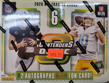 2020 Panini Contenders Optic Football Sealed Hobby Box 6 Cards 2 Auto's Perππ