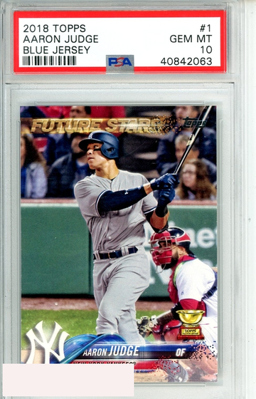 2018 TOPPS AARON JUDGE #1 SP PSA 10 GEM MT