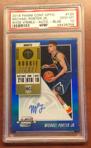 2018 Contenders Optic Blue Michael Porter Jr