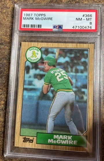 Mark McGwire 1987 Topps PSA 8