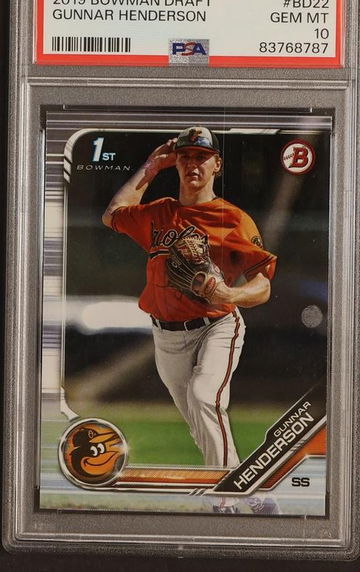 2019 Topps Bowman Draft Gunnar Henderson #BD-22 1st Bowman PSA 10