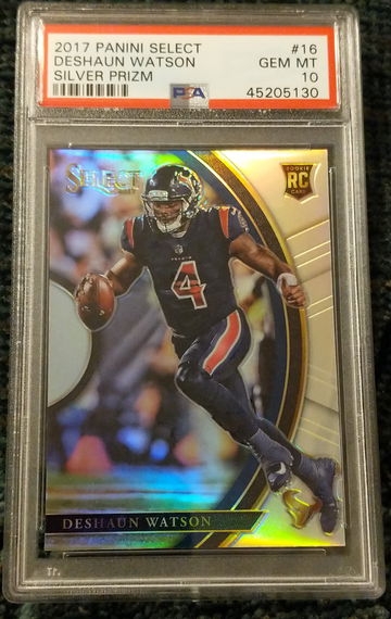 DeShaun Watson 2017 select silver prizm rookie PSA 10