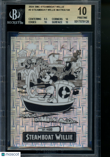 2024 SMC Steamboat Willie Steamboat Willie Matrix 197/199 #2 BGS 10