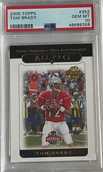 2005 TOPPS #352 TOM BRADY PATRIOTS PSA 10