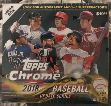 2018 Topps Chrome Update Mega Box Baseball Sealed