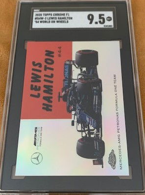 2020 Topps Chrome F1 1954 World on Wheels Refractor - Lewis Hamilton - SGC 9.5 Mint MT+