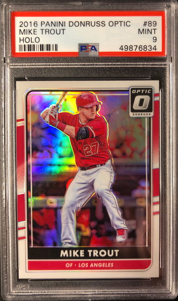 2016 Panini Donruss Optic Mike Trout Holo PSA 9