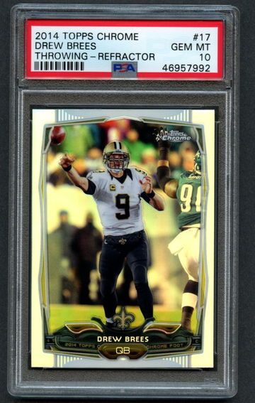 2014 Topps Chrome Refractor DREW BREES PSA 10