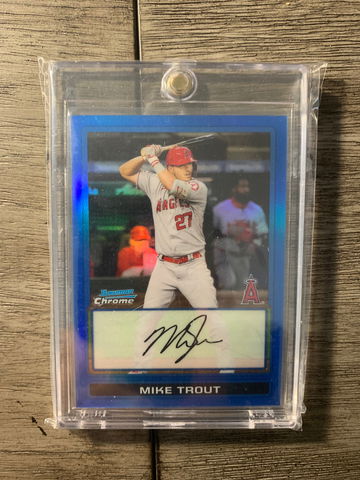 2021 Bowman Chrome Sterling Mike Trout Blue Refractor (18/25)