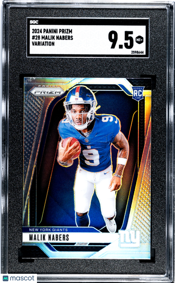 2024 Panini Prizm Malik Nabers #28 Variation SGC 9.5