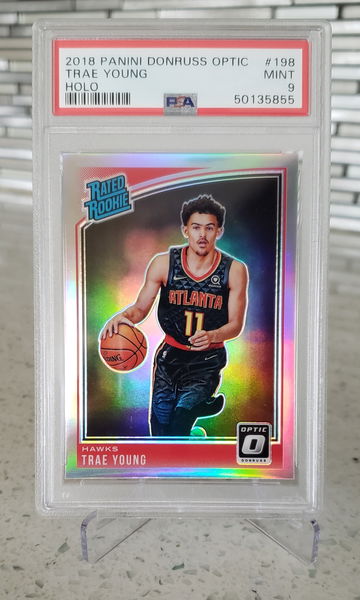 2018 Donruss Optic Holo Refractor Rookie RC Trae Young - PSA 9