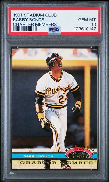 1991 Stadium Club Charter Members Barry Bonds PSA 10