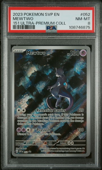 2023 Pokemon Scarlet and Violet Black Star Promo 151 Ultra Premium Collection Mewtwo #052 PSA 8