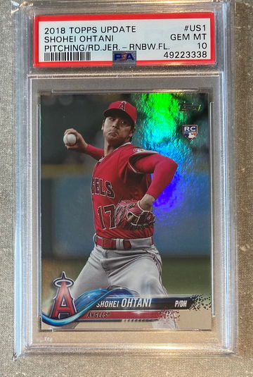 Shohei Ohtani 2018 Topps Update Rainbow Foil Psa 10 