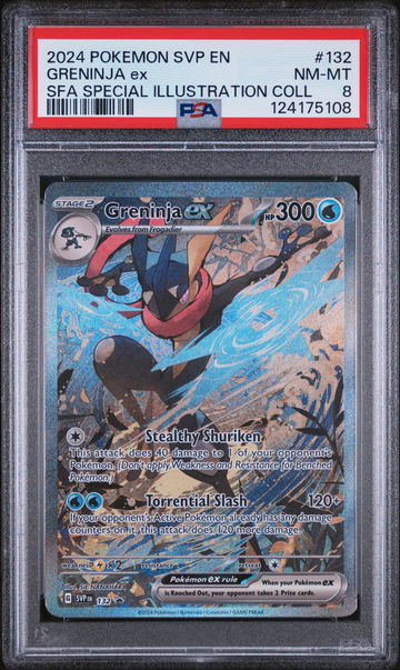 2024 Pokemon Scarlet and Violet Black Star Promo Shrouded Fable Special Illustration Collection Greninja Ex #132 PSA 8