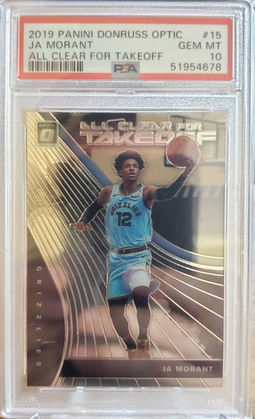 2019 Donruss Optic Ja Morant All Clear For Takeoff 15 PSA 10 Gem-Mint