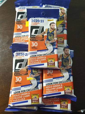 2020-2021 NBA Donruss cello fatpacks lot of 9