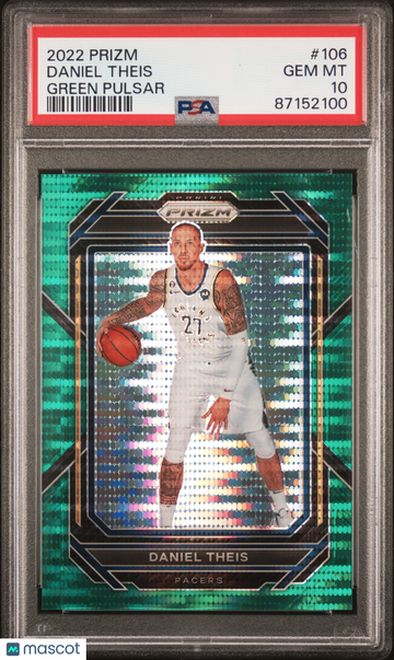 2022 Panini Prizm Daniel Theis #106 Green Pulsar PSA 10