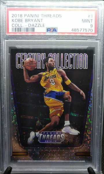 2018 Panini Threads Century Collection Dazzle Kobe Bryant #1 PSA 9