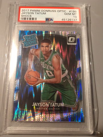 2017 Panini Prizm Jayson Tatum Shock PSA 10 #198