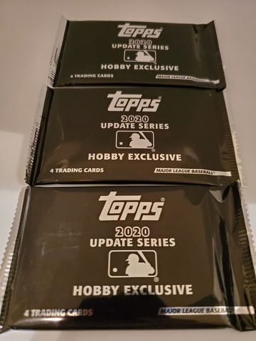 2020 Topps Update Silver Packs 3 Pack Lot