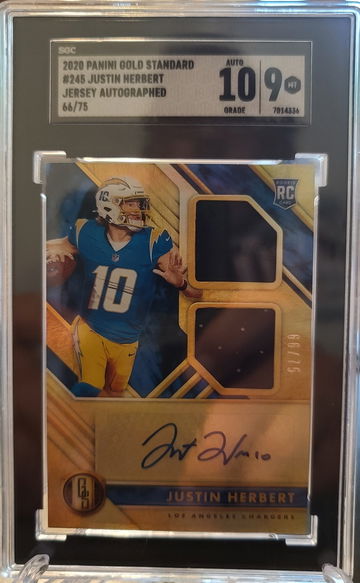 2020 Gold Standard Justin Herbert #245 SGC 