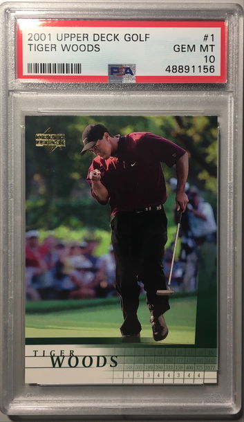 2001 Upper Deck TIGER WOODS #1 RC Rookie PSA 10