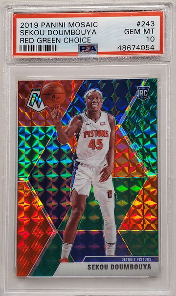 2019-20 Sekou Doumbouya Mosaic Choice Red Green RC PSA 10
