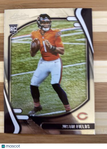 🔥2021 Panini Absolute Justin Fields RC #108 Chicago Bears Orange Jersey