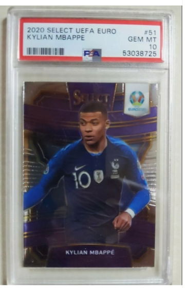 2020 Euro Select Kylian Mbappe Nameplate Variation PSA 10 (SHIPS TRACKED FROM CANADA)