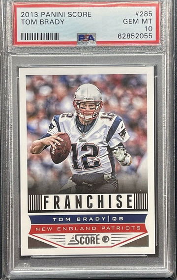 2013 Panini Score #285 Tom Brady Base New England Patriots PSA 10 GEM
