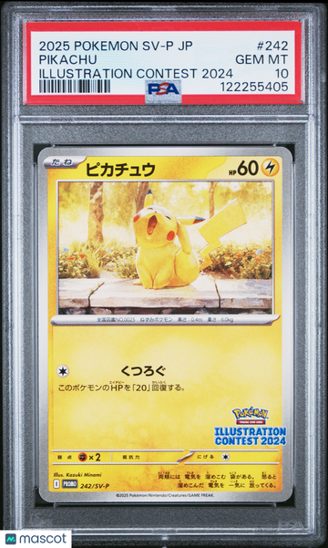 2025 Pokemon Japanese SV-P Promo Pikachu Japanese Illustration Contest 2024 PSA 10 #242