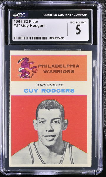 1961-62 FLEER GUY RODGERS #37 CGC 5 BK.A3.18