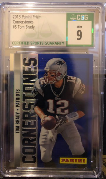 2013 Panini Cornerstones Tom Brady Prizm CSG 9 Offers Welcome On All Cards
