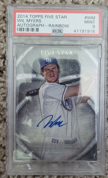 2014 Topps Five Star Wil Myers Auto  Rainbow psa 9 /25