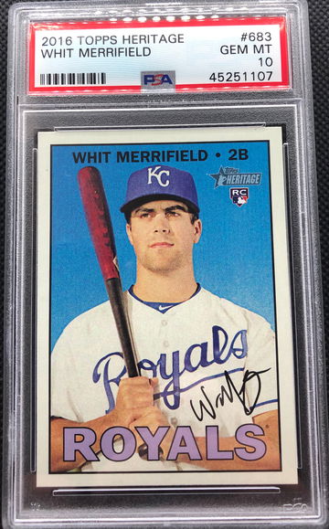 2016 Topps Heritage Whit Merrifield RC PSA 10 LOW POP