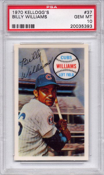 1970 Kellogg's Billy Williams Chicago Cubs #37 PSA 10 GEM MT