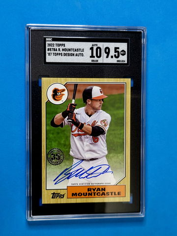 2022 TOPPS RYAN MOUNTCASTLE '87 TOPPS DESIGN ON CARD AUTO SGC 9.5!