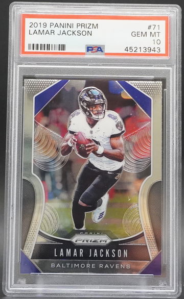 2019 Panini Prizm #71 Lamar Jackson PSA 10