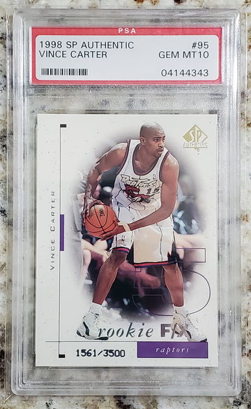 1998 SP Authentic VINCE CARTER #95 PSA 10