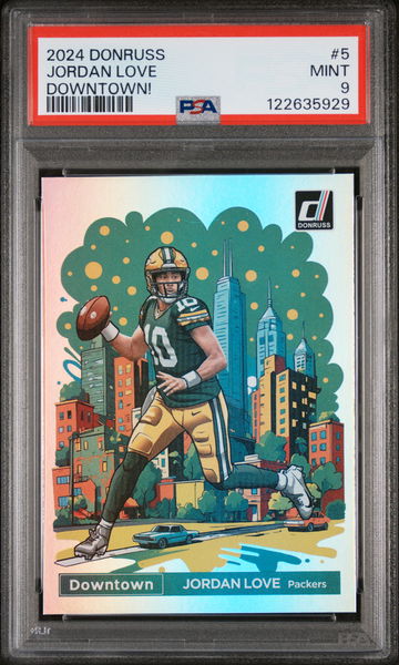 2024 Donruss Downtown Jordan Love #5 PSA 9