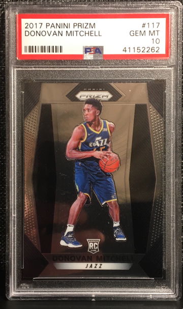 2017 Panini Prizm Donovan Mitchell RC #117 - PSA 10