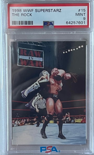 1998 Comic Images The Rock WWE Superstarz PSA 9