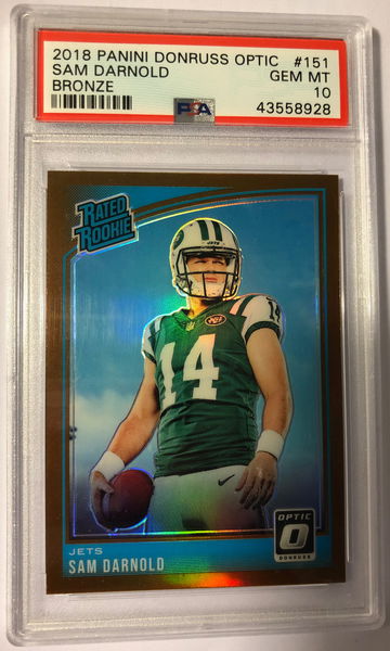 2018 Panini Donruss Optic #151 Bronze Sam Darnold Rookie Card rc PSA 10 Gem Mint 