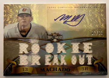 2013 Topps Triple Threads RPA Manny Machado Rookie RC /18