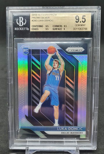 Luka Doncic 2018  Prizm silver Rc BGS 9.5 w/9.5 centering (Total POP 842 & only 137 w/ 9.5 centering ) 