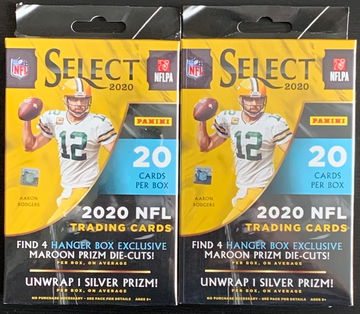 (2) 2020 SELECT FOOTBALL HANGER BOXES