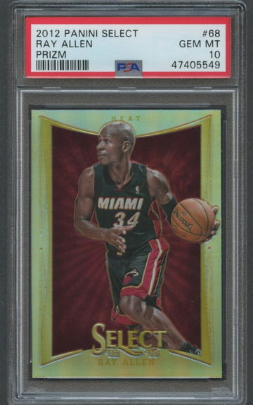 2012 Panini Select Silver Prizm Ray Allen #68 PSA 10 GEM MT