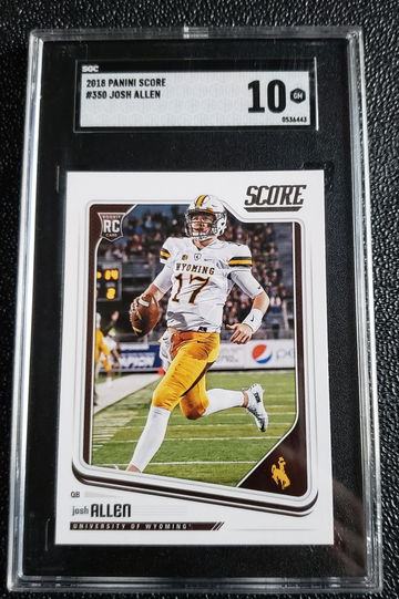 2018 Score Josh Allen 350 SGC 10 gem psa